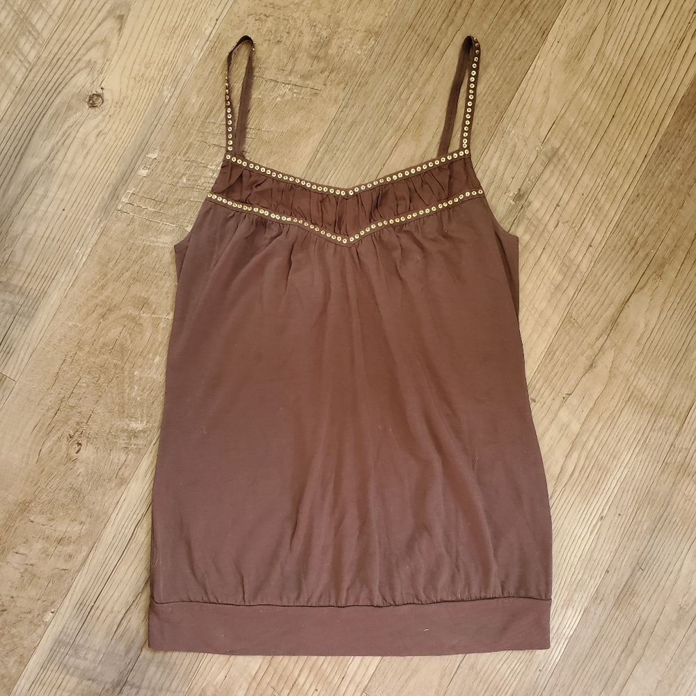 Express Beaded Camisole in Brown